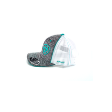 Load image into Gallery viewer, ARIAT Men&#39;s Heather Teal Mesh Cap, Gray, OSFM | 701340585331
