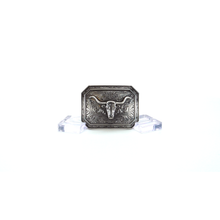 Load image into Gallery viewer, Ariat Rectangle Longhorn Buckle Antique Silver One Size | 701340621879
