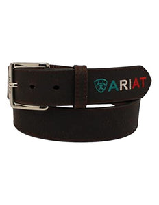 Ariat Western Belt Mens Mexican Flag Logo 34 Rowdy Brown A10389282