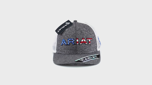 ARIAT Script Cap Heather/Red/White/Blue One Size | 701340652095 