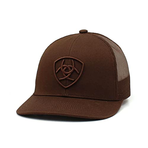 ARIAT Men's Brown Snapback Shield Logo Cap