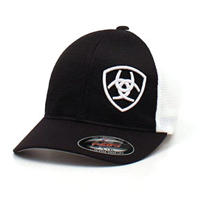 Ariat Flexfit 360 Shield Black White Hats Cap A300039001