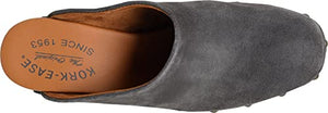 KORK-EASE Women's Sudbury Leather Wood Heel Platform Clog