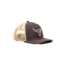 Load image into Gallery viewer, ARIAT Longhorn Gray Baseball Cap - Western Men&#39;s Trucker Hat
