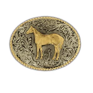 Nocona Standing Horse Motif Youth Buckle