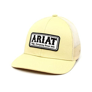 ARIAT Men's Light Yellow Snapback Logo Patch Cap