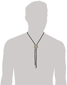 M & F Western Men's Round Star Bolo Silver One Size