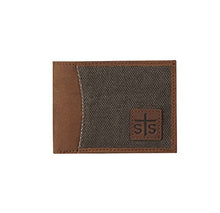 Load image into Gallery viewer, STS Ranchwear Men&#39;s Western Style Casual Everyday Foreman Dark Canvas Collection Bifold II Wallet, Brown
