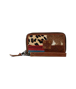 STS Ranchwear Remnants Rosa Wallet Ladies Fabric Distressed Brown