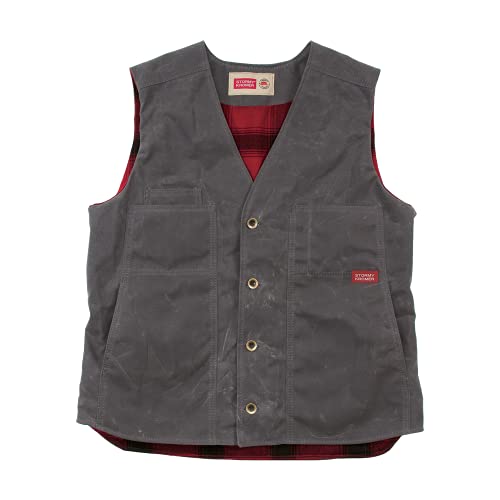Stormy Kromer The Waxed Cotton Vest with Lining - Men's Cold Weather Wool Vest
