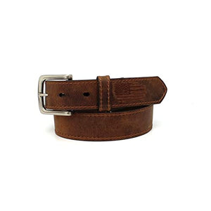 ARIAT Boy's 1 1/4 Stitch Usa Flag Shield Belt