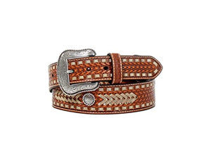 Nocona Men's Belt Basketweave Concho Belt