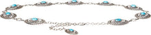Load image into Gallery viewer, Ariat Turquoise Concho Chain Belt - Ladies, Silver
