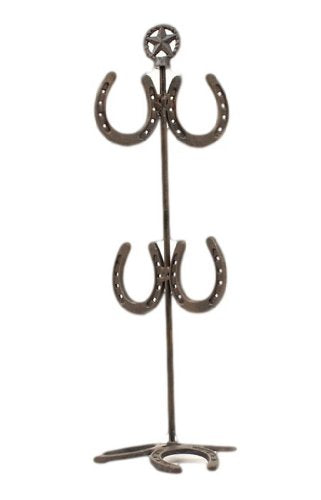 M F Western Products Horseshoe Mug Rack 8x22