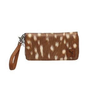 Angel Ranch Zip Deer Clutch Wallet