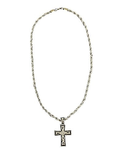 Twister Mens Twister Black Background Cross Necklace N/A N/A