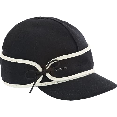 Stormy Kromer The Sidekick Cap - Warm Outdoor Hat with Pull-Down Earband & Cotton Lining Black