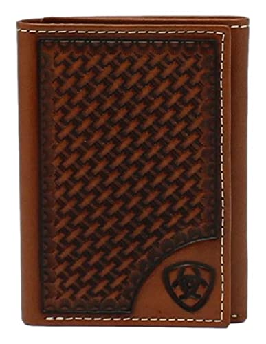 ARIAT Men's Trifold Wallet Brown