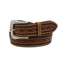 Load image into Gallery viewer, ARIAT Men&#39;s 1 1/2&quot; Buck Stitching Floral Tooled Tan Belt
