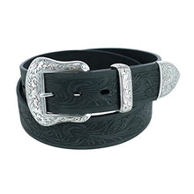 Load image into Gallery viewer, ARIAT Mens Belt 1 1/2 Floral Embossed 3 Pc Buckle Belt
