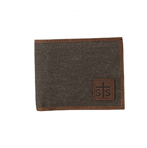 STS Ranchwear Foreman Bifold Wallet Unisex Adult Canvas Dark/Tornado