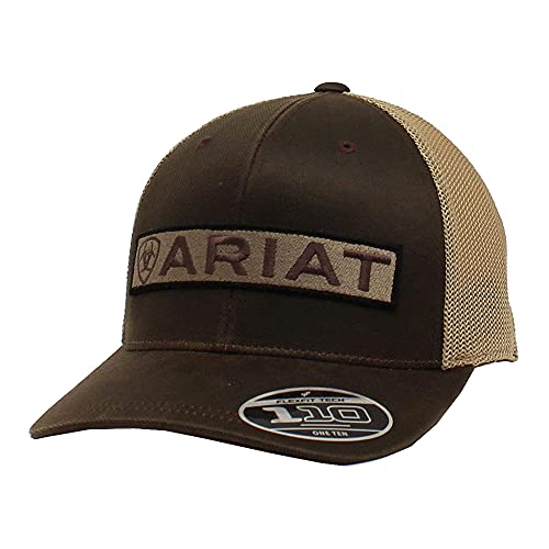 ARIAT Men's Flex Fit 110 Long Logo Brown Cap