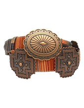 Load image into Gallery viewer, Ariat Ladies Serape Copper Cross Conco Belt
