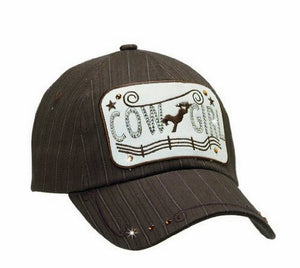 M&F Western Products 1564602 Ladies Cowgirl Plate Cap - Brown
