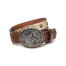 Load image into Gallery viewer, Ariat Kid&#39;s Faux Calf Hair Bull Rider Buckle Belt
