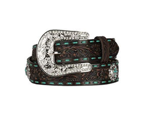 Nocona Belt Co. Women's Embellished Turquoise Cross Concho