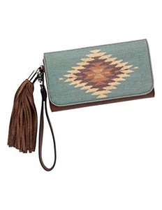 Blazin Roxx Women's Zapotec Aztec Flap Wallet Brown One Size