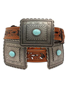 Ariat Women's Turquoise Concho Western Belt Tan Medium