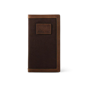 ARIAT RODEO WALLET LOGO BROWN