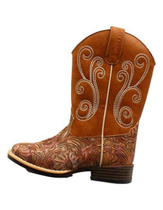 Twister Western Boots Girls Elizabeth Swirl 11 Child Multi 446001697