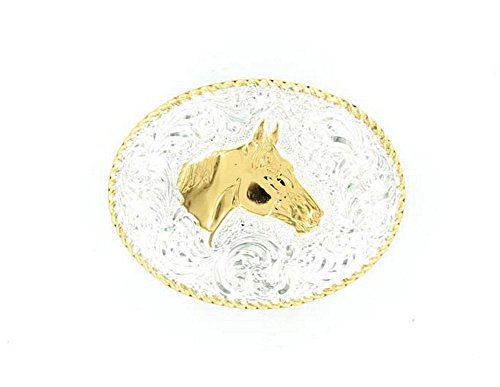 Crumrine Men's Horse Head Buckle Silver One Size