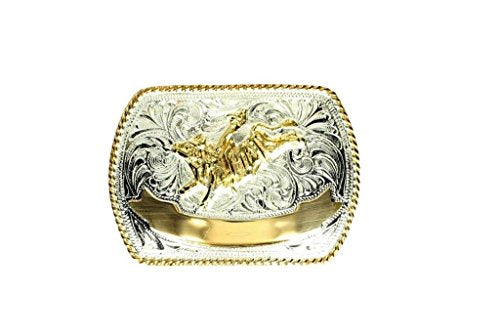 Crumrine C1059202 Youth Rectangle Edge Ribbon Bull Rider Buckle