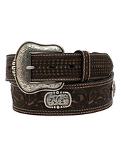 Load image into Gallery viewer, M &amp; F Western Men&#39;s And Tooled Basketweave Contrast Stitch Belt
