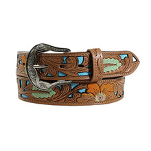 Load image into Gallery viewer, Ariat Ladies 1 1/2&quot; Hand Painted Floral Belt
