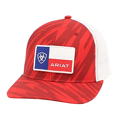 ARIAT Mens R112 Snap Back Zig Zag Flag Patch Red