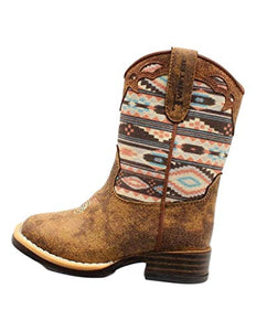 Twister Western Boots Girls Magan Distressed 5 Infant Multi 443001502