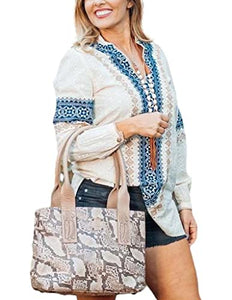 STS Ranchwear Stella Tote Ladies Leather Handbag Snakeskin