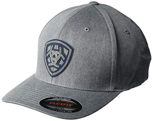 ARIAT Men's Tonal Shadow Shield Fabric Back Flex Cap, Gray, Small/Medium