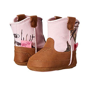 M&F Western Kids Baby Girls Infant/Toddler Jobie Bucker Boot, Camo/Pink, 1