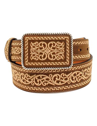 Nocona Men's Tapered Plate Western Belt Brown 46