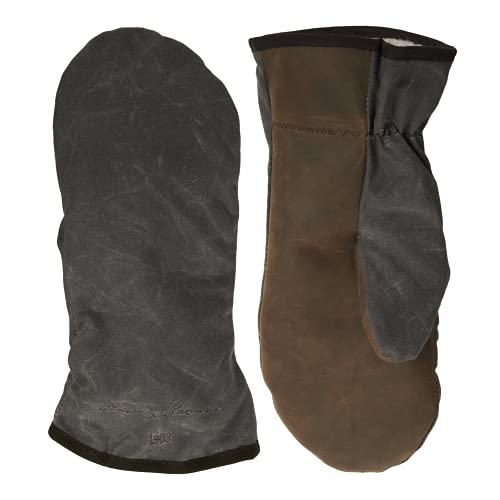 Stormy Kromer Waxed Tough Mitts - Water-Resistant, Goatskin Palm, Warm, Winter Mittens