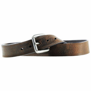 ARIAT A10004630-30 1.50 in. Full Grain Leather Trip Stitching Belt44; Brown - Size 30