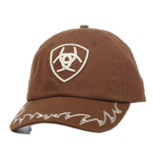 ARIAT Ladies Embroidered Crystal Cap, Brown