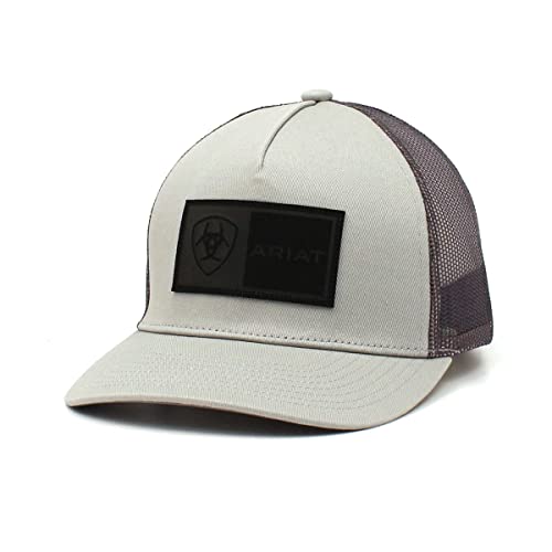 ARIAT Men's Grey Snapback Logo Patch Cap