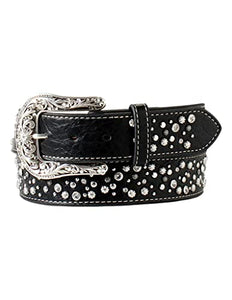 ARIAT Western Belt Womens Rhinestones Nailheads Wide Black A1570201