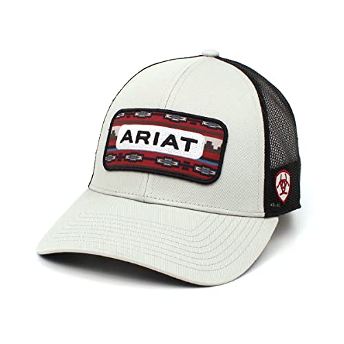 M&F Western Products A300019206 Ariat Southwest Patch Logo Grey Cap